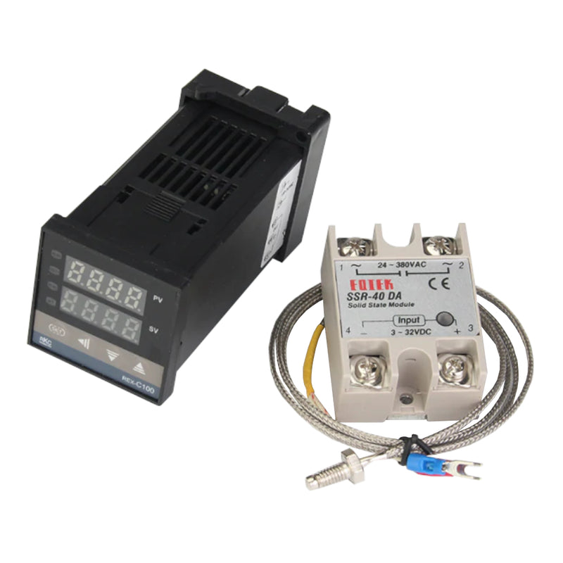 Controlador De Temperatura Pid Rex-c100 Con Sonda Y Ssr Pirometro