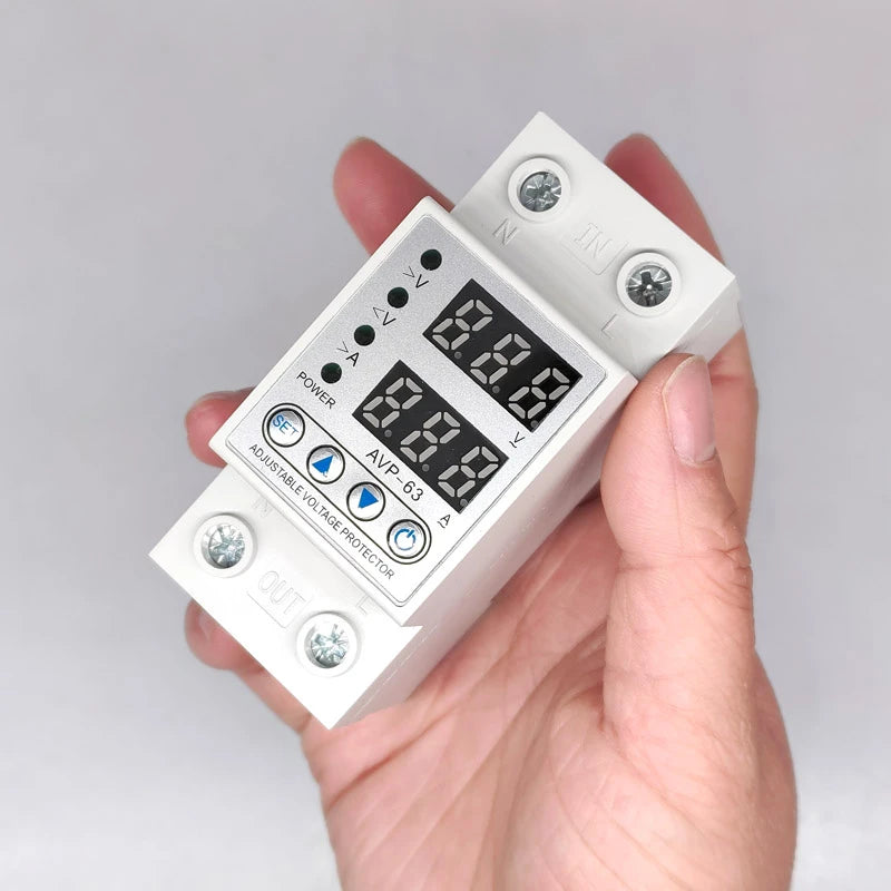 Protección de relé ajustable contra sobretensión y bajo voltaje 220v AC