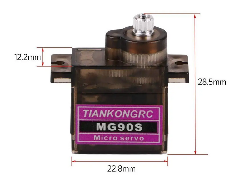 Servomotor Mg90s Piñón Metálico Para Brazo Robótico Robot