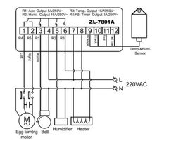 Controlador De Humedad Y Temperatura Temporizador Incubadora ZL-7801A