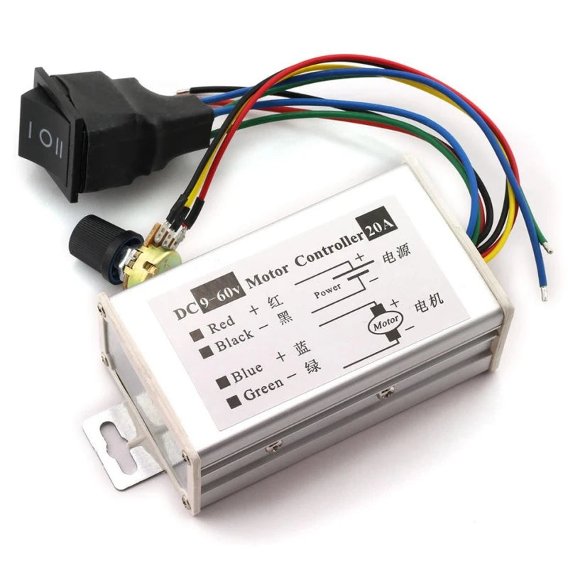 Variador De Velodidad para Motor Dc PWM 9V-60V 20A 1200W