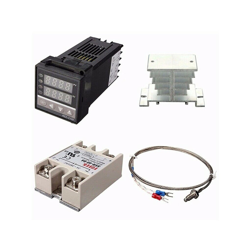 Controlador De Temperatura Pid Rex-c100 +sonda+ssr+disipador