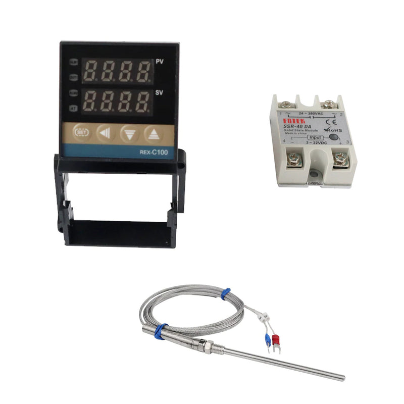 Controlador De Temperatura Pid Rex-c100 Con Sonda 1250ºc Ssr