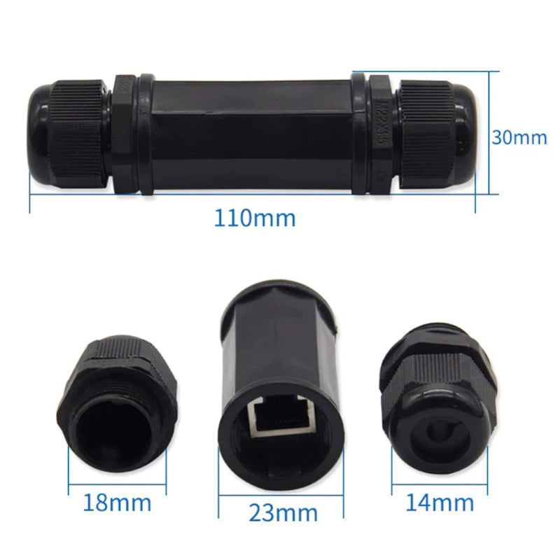 Extensor RJ45 para exteriores Intemperie Rj45 Ethernet Ip67