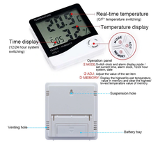 Termohigrometro Digital Htc-1 Termómetro Higrómetro