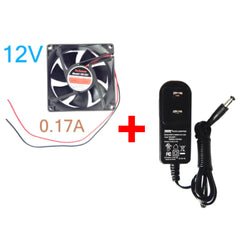 Kit Ventilador 12v Pc + Adaptador Fuente 12v 1a