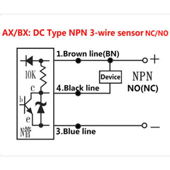 Sensor Capacitivo LJC18A3-B-Z/BX de Proximidad Interruptor 18mm Detector NPN Abierto